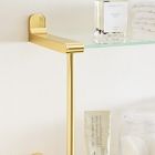 Mid-Century Contour Double Glass Bathroom Shelf