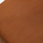 Mid-Century Show Wood Leather Ottoman