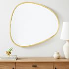Mid-Century Asymmetrical Metal Wall Mirror