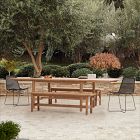 Hargrove Outdoor Extendable Dining Table (79"&ndash;109"), Benches &amp; Slope Chairs Set