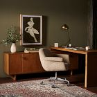 Garfield Leather L-Shaped Desk (78")