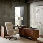 Garfield Leather L-Shaped Desk (78")