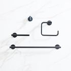 Mid-Century Bathroom Hardware - Matte Black