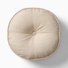 European Flax Linen Round Pillow