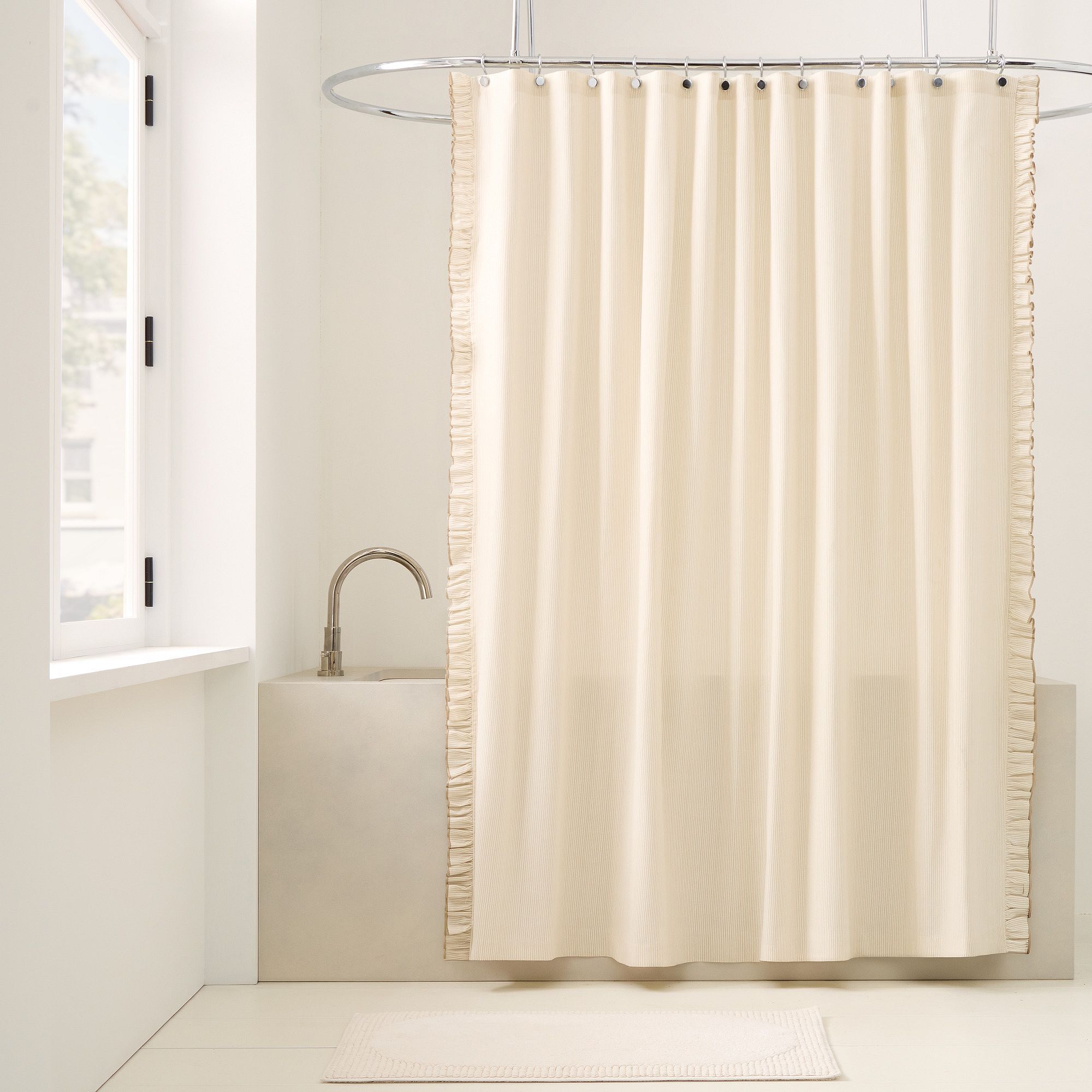 Fleur Shower Curtain - 72x74, Natural