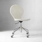 Scoop Upholstered Rolling Desk Chair