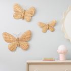 Butterfly Rattan Wall Art (Set of 3)