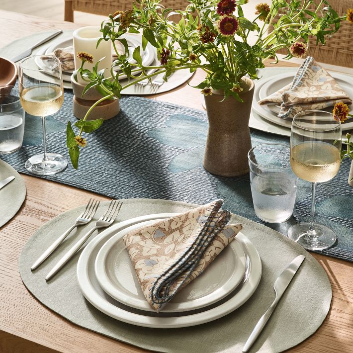 Cyanotype Floral Table Runner | West Elm