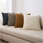 Jute Simple Line Pillow Cover