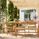 Baycrest Outdoor Teak Extendable Dining Table (84"&ndash;100") &amp; Benches (46") Set