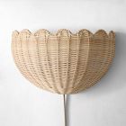 Woven Rattan Bubble Sconce (12")