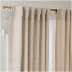 Open Box: Custom Size Solid European Linen Curtain, Natural, 54"W x 86"L