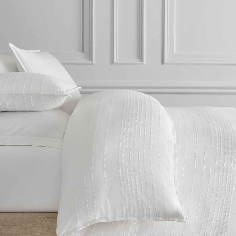 Reese Linen Cotton Duvet Cover & Shams - White