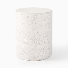 Terrazzo Drum Indoor/Outdoor Round Side Table (15")