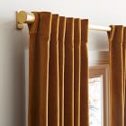 Worn Velvet Curtain - Golden Oak
