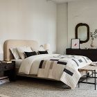 Modern Artful Bronze Metal Wall Mirror