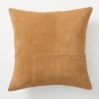 Pieced Suede Pillow Cover