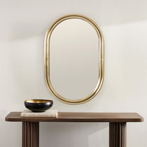 Tubular Metal Wall Mirror | West Elm