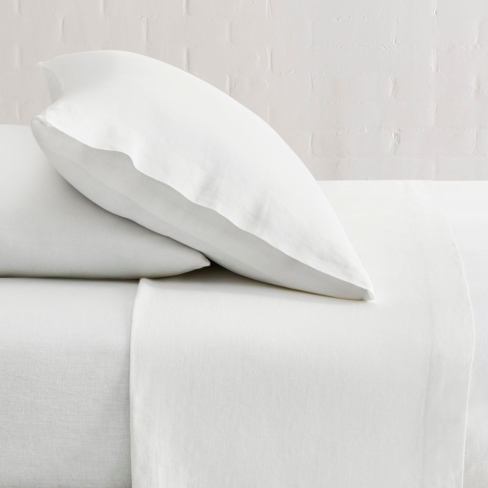 European Flax Linen Sheet Set - king/white