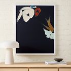 Abstract Botanical Navy Shadows Print Wall Art by Minted for West Elm