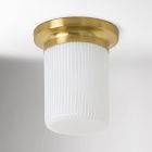 Weston Fluted Glass Flush Mount (5")