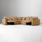 Harmony Modular Leather Reclining 5-Piece L-Shaped Sectional (116")