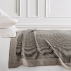 Two-Tone Cotton Linen Blanket