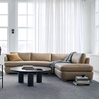 Leroy Leather 2-Piece Bumper Chaise Sectional (110.5")