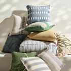 Outdoor Linework Floral Pillow