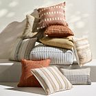 Outdoor Natural Split Stripe Pillow