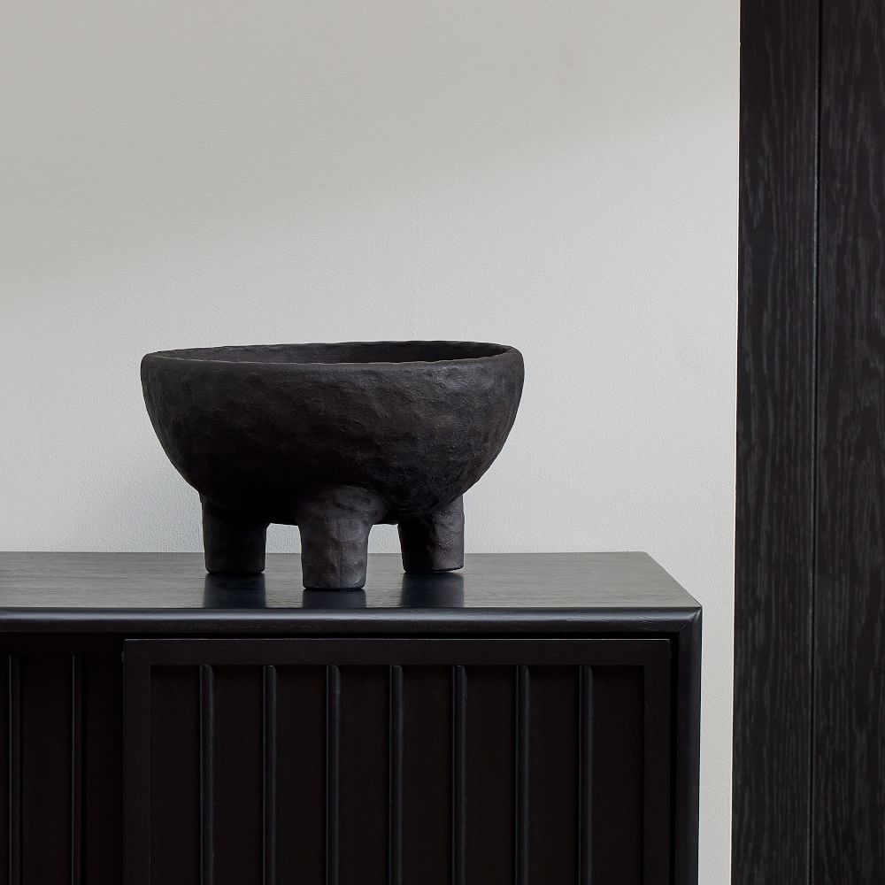 Form Studies Ceramic Bowls - Black, 12 Inch diameter