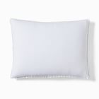 Open Box: European Flax Linen Pom Pom Sham, Standard - White
