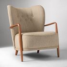 Open Box: Elin Chair - Performance Marled Basketweave Tawny, Cool Walnut
