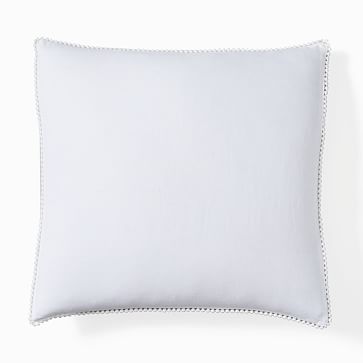 European Flax Linen Pom Pom Euro Shams