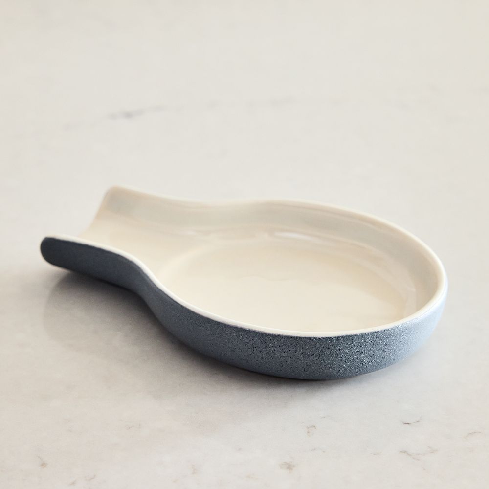 Kaloh Stoneware Spoon Rest - Anchor Gray