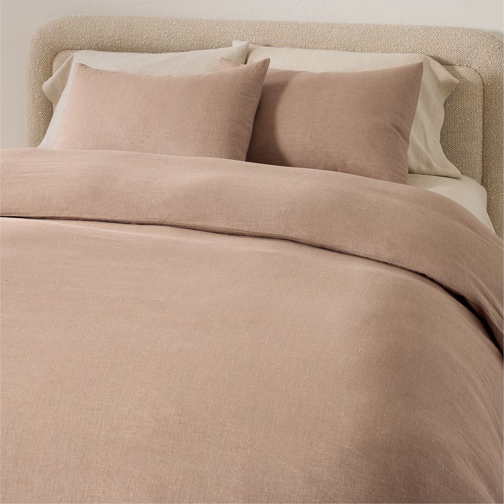European Flax Linen Duvet Cover - King/Cal.King, Sandstone Melange