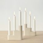 Misewell Step Ceramic Candelabra - White