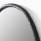 Organic Textured Metal Oval Wall Mirror