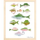 Fish School Framed Wall Art by Evelyn Henson