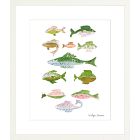 Fish School Framed Wall Art by Evelyn Henson
