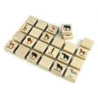 Everwood Friends African Safari Animals Wooden Matching Game