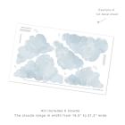 Mej Mej Nursery Daydreams Watercolor Clouds Peel &amp; Stick Wall Decals