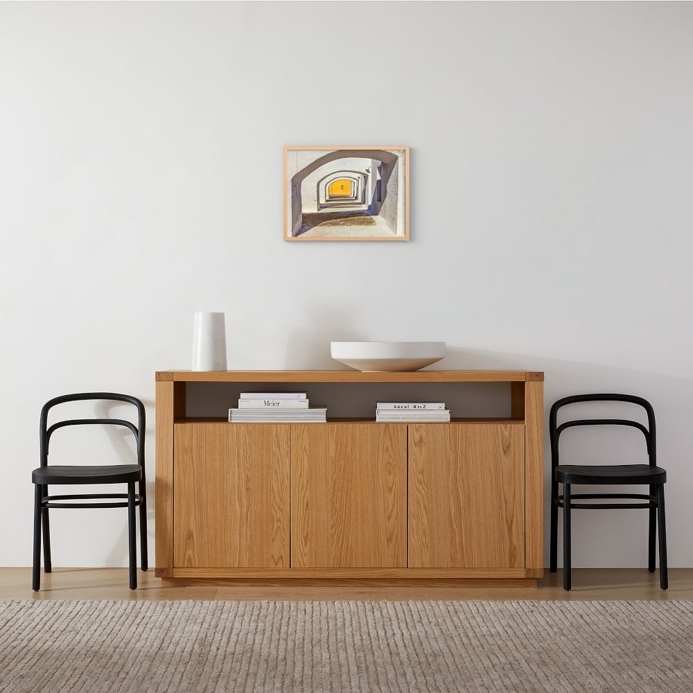 Arches and Yellow Framed Wall Art by Minted for West Elm - 24X18, Full Bleed Framed Print, Natural Wood Frame