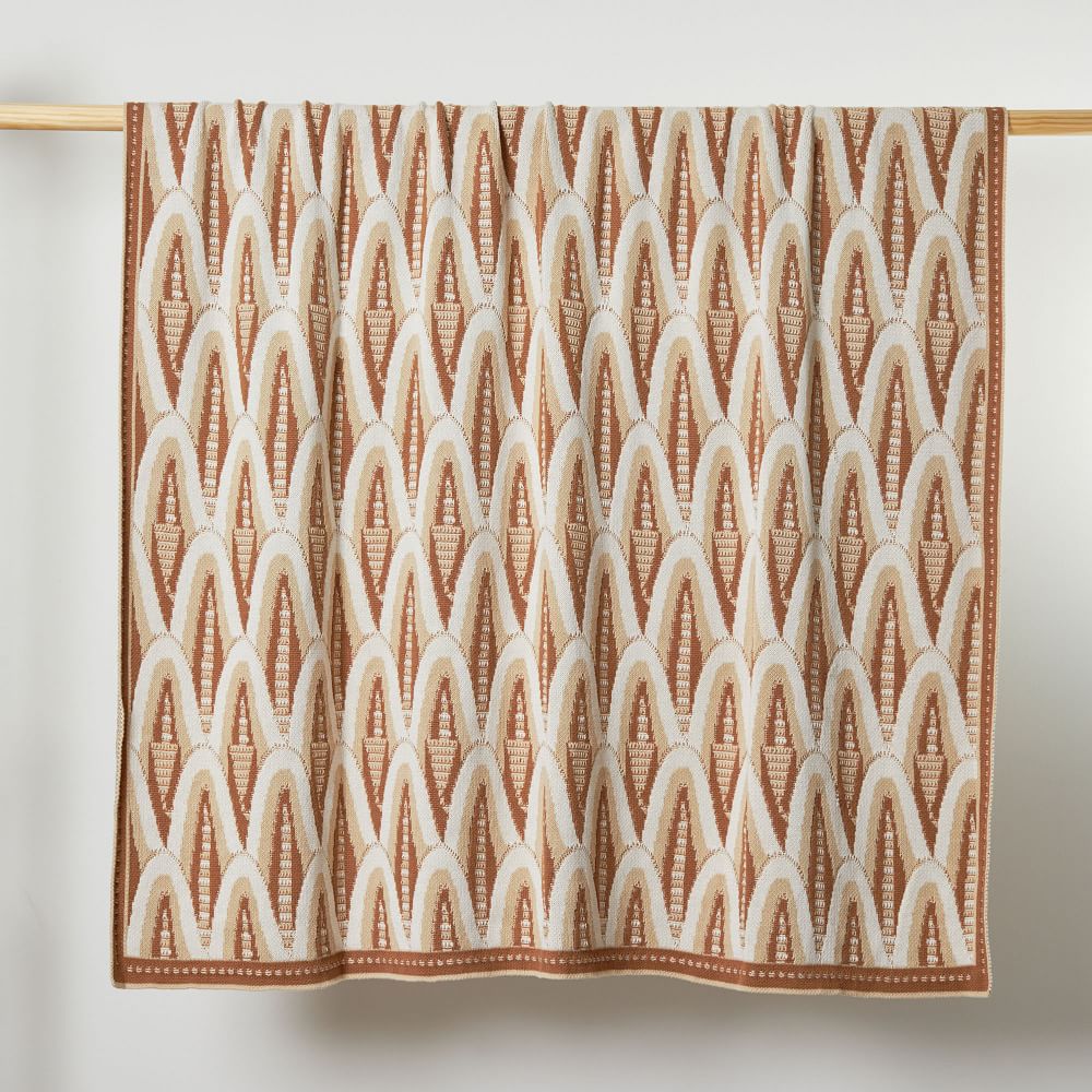 Made*Here New York Deco Skyscraper Cotton Throw