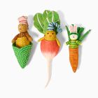 Felt Buddies Napping in Veggies (Set of 3)
