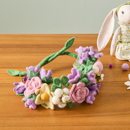 Felt Flower Crown - Handcrafted Elegance | West Elm