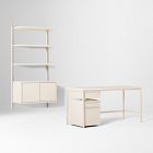Tandem Desk (60"), File Cabinet (16") &amp; Modular Storage Shelf Set