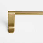 Chip and Dent:Contour Metal Curtain Rod, Antique Brass, 28"-48"