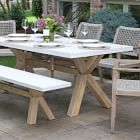 Solid Eucalyptus Outdoor Dining Armchair (Set of 2)