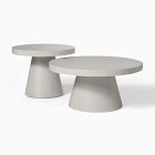 Concrete Pedestal Outdoor Nesting Coffee Tables (24"&ndash;44")